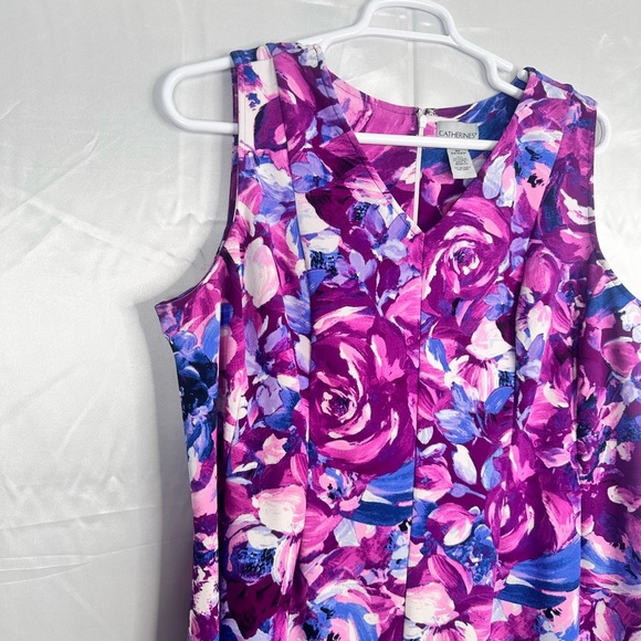 Catherine's Floral Sleeveless Aline Dress size 2X (23/24W) - Picture 5 of 10